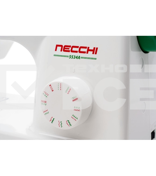 Швейная машина Necchi 5534 А 23 операции, петля автомат , верт.челнок , рег.длины и ширины стежкаа