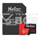 Флеш Карта MicroSD card Netac P500 Extreme Pro 256GB, retail version w/SD adapter, фото4