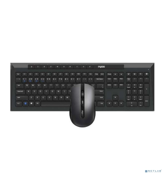  Клавиатура + Мышь, Rapoo, 8210M, Беспроводная 2.4G, Bluetooth 5.0, USB, Мембранная, 1600 dp