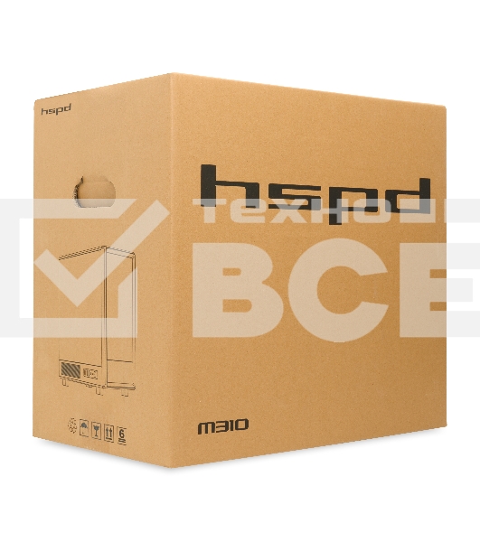 Компьютерный корпус HSPD M310, Mesh Mini-tower, белый, TG, 0.4 SPCC, 3x120мм ARGb mATX, mITX 180/280/160мм 1x2.5