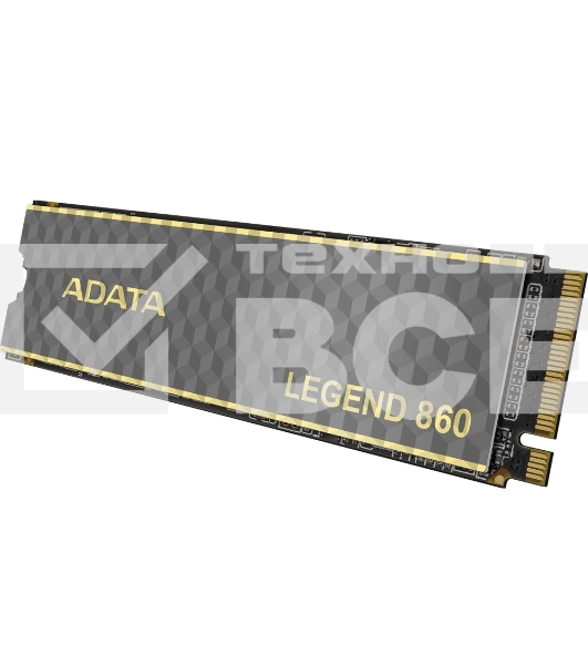 Накопитель SSD ADATA LEGEND 860, 2Tb, PCIe 4.0 x4, M.2 2280, NVMe, R/W 6000/5000, с радиатором