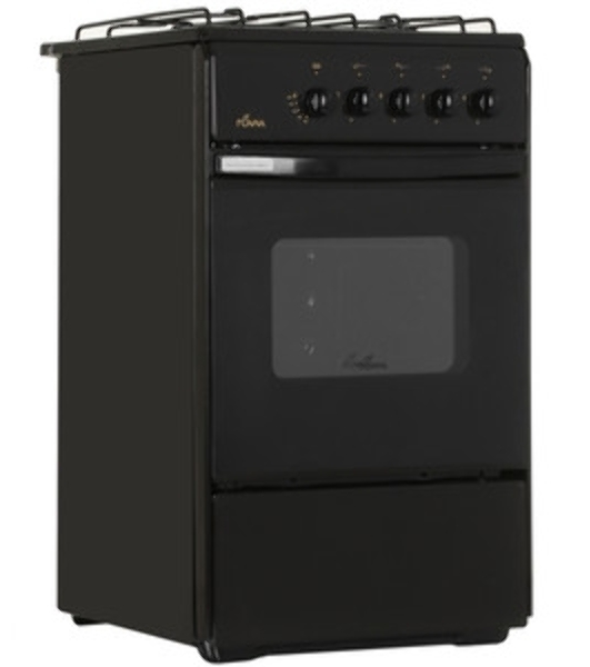 Плита газовая Flama RG 24019 B коричневый, конфорок 4 шт, духовка 50 л, 50 см x 85 см x 60 см
