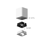 Корпус светильника C7821 SBK черный песок 70*70*H125mm MR16 GU5.3, фото8