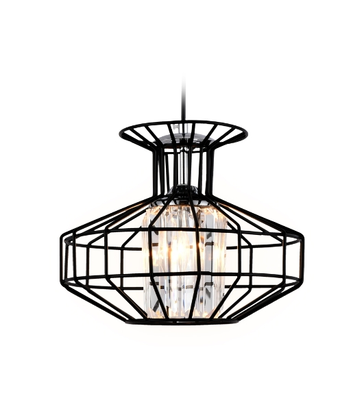 Светильник Ambrella light TR5850 BK/CL черный/прозрачный E27 max 40W D240*1200