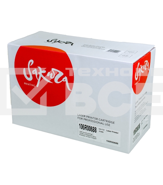 Картридж Sakura 106R00688 для Xerox P3450, черный, 10000 к.