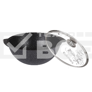 Казан для плова Kukmara 3,5 л со стекл.крышкой, АП (темный мрамор) КМТ37а