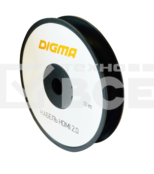 Кабель аудио-видео Digma HDMI 2.0 AOC HDMI (m)/HDMI (m) 50м. позолоченные контакты черный