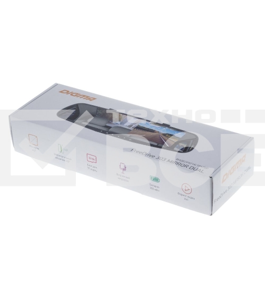 Видеорегистратор Digma FreeDrive 303 MIRROR DUAL черный 1.3Mpix 1080x1920 1080p 120гр.