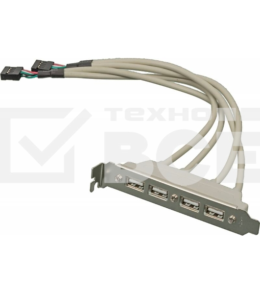 Контроллер Noname USB Bracket 4xUSB2.0 Bulk