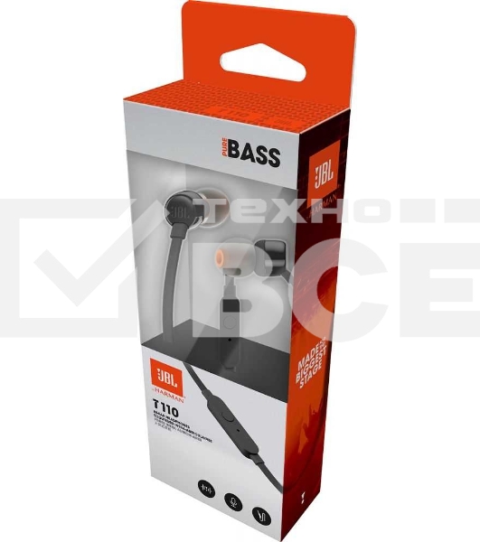 Наушники проводные JBL T110 черный