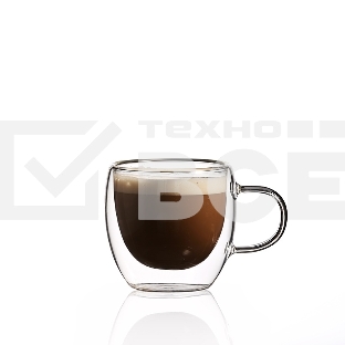 Чашка TECO TC-G021, 200 мл с двойными стенками из стекла
