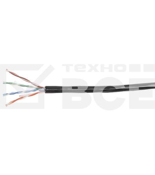 Витая пара U/UTP кат.5E 4x2x24AWG LSZH черный (305м) ITK LC3-C5E04-129