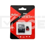 Флеш Карта MicroSD card Netac P500 Extreme Pro 256GB, retail version w/SD adapter, фото 1