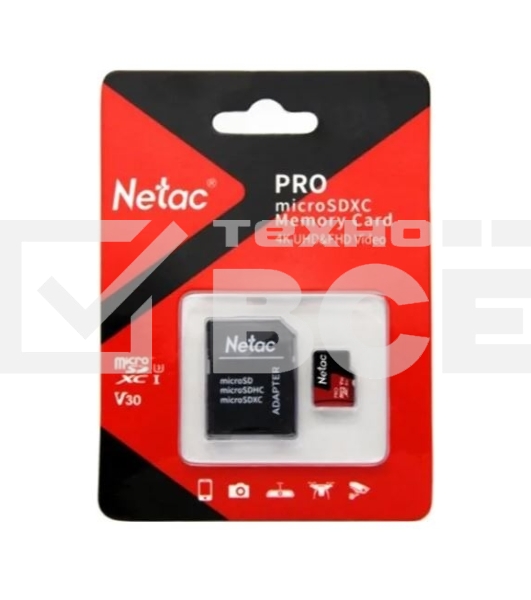 Флеш Карта MicroSD card Netac P500 Extreme Pro 256GB, retail version w/SD adapter