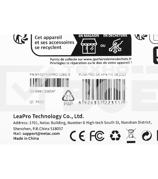 Флеш карта MicroSD card Netac P500 Extreme Pro 128GB, retail version w/o SD adapter