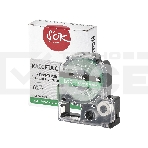 Кассета с лентой S'OK by Sakura Printing K4GWP для Epson, белый на зеленом, 12мм/8м, фото 1