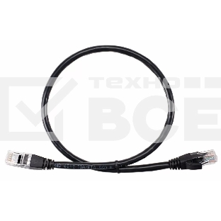 Патч-корд литой AOpen ANP612B-BK-1.5M (7/0.20) UTP кат.6 черный 1,5m
