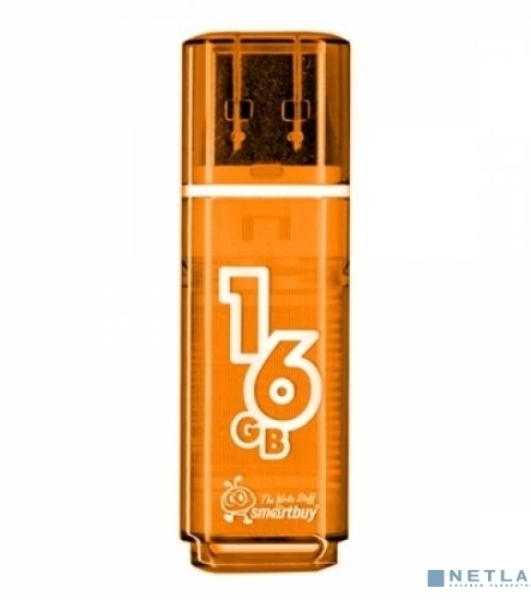 Флешка USB Smartbuy Glossy series Orange (SB16GBGS-OR), 16Gb, USB 2.0, R/W 25/15, оранжевый
