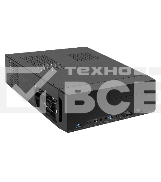 Компьютерный корпус Desktop ExeGate MI-208U2-M350 (mini-ITX/mATX, БП M350 с вент. 8см, 1хUSB+2хUSB 3.0, аудио, черный)