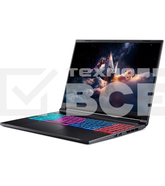 Ноутбук Acer Aspire Nitro V165AI ANV16S-41-R570 16'(2560x1600 (матовый) IPS)/AMD Ryzen 7 260(3.8Ghz)/32Gb/1024PCISSD Gb/noDVD/Ext:NVIDIA GeForce RTX 5060(8192Mb)/Cam/BT/WiFi/76WHr/war 1y/2.1kg/Silver/NoOS