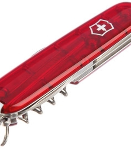 Нож перочинный Victorinox Spartan (1.3603.T) 91мм 12функций красный полупрозначный карт.коробка