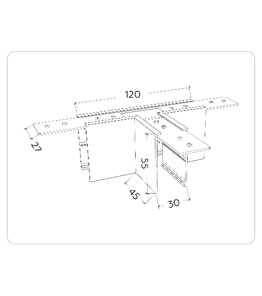 GL1035 WH белый коннектор T-образный для накладного шинопровода Magnetic 220V 105*75*52