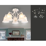 Светильник Ambrella light TR3050/5 WH/GD/FR белый/золото/белый матовый E27/5 max 40W D630*320, фото5
