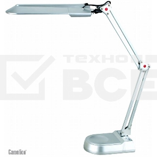 Лампа настольная CAMELION KD-017A С03серебро в к-те база+струбцина 11W