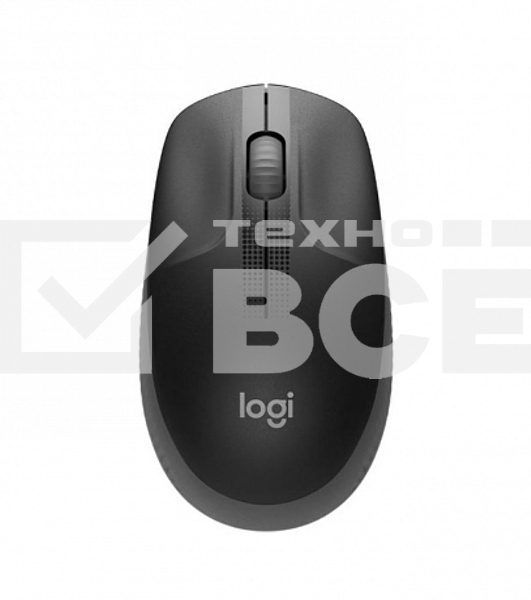 Мышь беспроводная Logitech M190 черный, 1000 dpi, радиоканал, USB, кнопки - 3