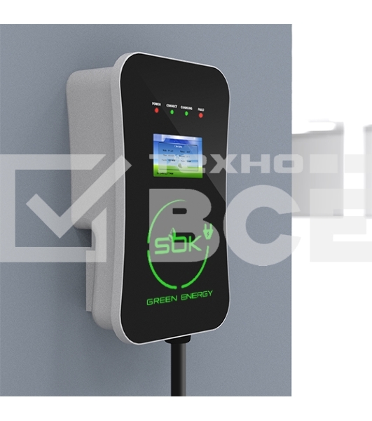 Зарядная станция S'OK Green Energy M3W Series Wallbox EV Charger SM3W10732542-0, 1-фаза, 7кВт (32А/ 220В), ocpp 1.6j, ip54