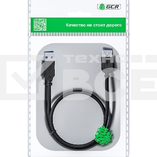 Удлинитель GCR  3.0m USB 3.0, AM/AF, черный, GCR-52702
