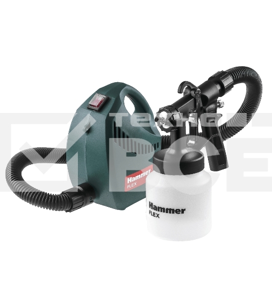 Краскопульт электрический Hammer Flex PRZ500B 500Вт 800мл бак, вязкость до 60 DIN