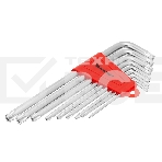 Набор ключей MATRIX имбусовых TORX, 9 шт: T10-T50, CrV, удлиненные, сатин. MATRIX 12306, фото6