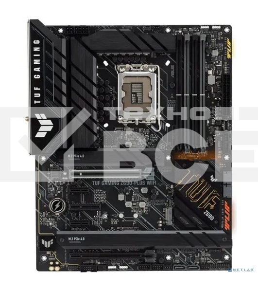 Материнская плата ASUS TUF GAMING Z690-PLUS WIFI, LGA1700, Intel Z690, 4xDDR5, 4xSATA, 4xM.2, 1xPCIe 5.0 x16, 1xPCIe 3.0 x4, 2xPCIe 3.0 x1, 1xDP, 1xHDMI, 1x2.5Gb LAN, Wi-Fi 6E, Bluetooth 5.2, 1xUSB-C 20Gbps, 1xUSB-C 5Gbps, 2xUSB-A 10Gbps, 4xUSB-A 5Gbps, 5