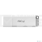 Флеш диск Netac U185, 64Gb, USB2.0, NT03U185N-064G-20WH, с колпачком, пластиковая белая, фото2