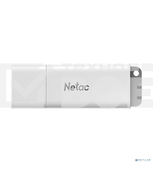 Флеш диск Netac U185, 64Gb, USB2.0, NT03U185N-064G-20WH, с колпачком, пластиковая белая