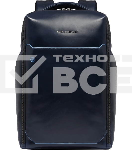 Рюкзак мужской Piquadro Blue Square CA6593B2/BLU2, кожа, темно-синий