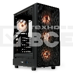Компьютерный корпус  HSPD M510, Mesh Mid Tower, черный, TG, 0.5 SPCC, 4x120mm ARGB ATX, mATX, mITX 180/280/160mm 1x2.5
