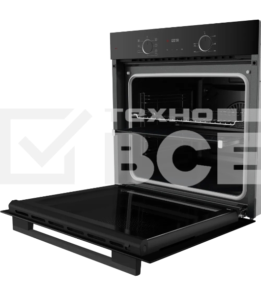 Встраиваемый духовой шкаф Kuppersberg HF 608 B 60 см, 80 л, High-Tech, 6 режимов, паровая очистка, черный