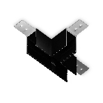 GL1036 BK черный коннектор T-образный для накладного шинопровода Magnetic 220V 105*75*52, фото3