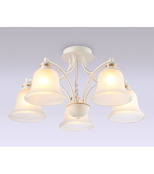 Светильник Ambrella light TR3050/5 WH/GD/FR белый/золото/белый матовый E27/5 max 40W D630*320