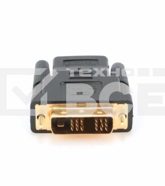 Переходник Cablexpert HDMI-DVI 19F/19M золотые разъемы, пакет, черный (A-HDMI-DVI-2)