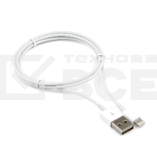 Кабель USB Cablexpert CC-USB-AP2MWP AM/Apple, для iPhone5/6 Lightning, 1м, белый, пакет