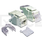 Модуль Keystone, RJ45, кат.6, UTP, 180 градусов, со шторкой, белый, фото2
