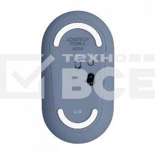 Мышь беспроводная Logitech Pebble M350 синий, 1000 dpi, радиоканал, Bluetooth, USB, кнопки - 3