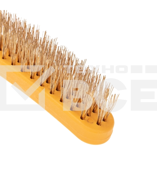 Щетка по металлу Kranz с пластиковой ручкой 4 ряд. 260 мм