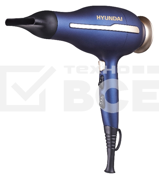 Фен Hyundai H-HDI0758 2400Вт синий/золотистый