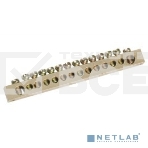 Шина PEN земля-ноль 6х9мм 12/2 (12групп/креп по краям) YNN11-12-100 IEK, фото 1