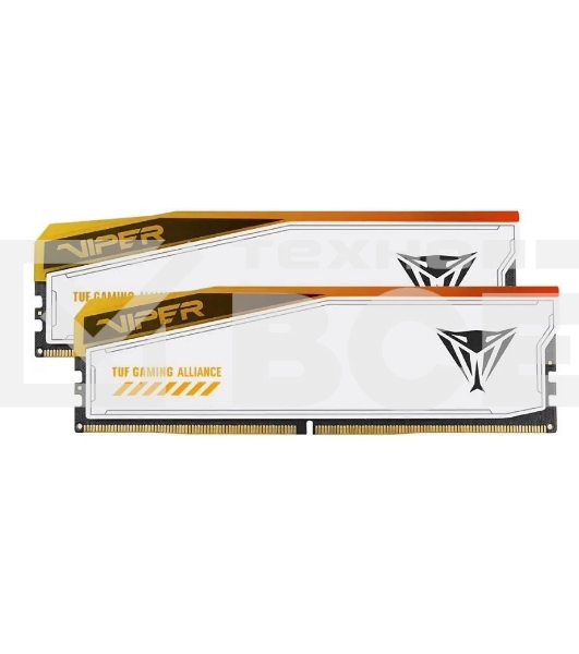 Оперативная память Patriot Viper Elite 5 TUF Gaming, DDR5, 32GB (2x16 GB), 6000 MHz, CL36, радиатор, RGB, белый