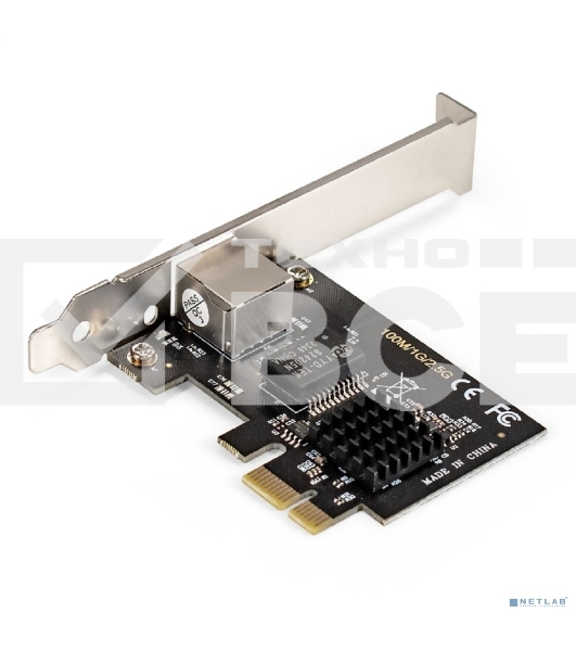 Сетевой адаптер ExeGate EXE-251 (PCI-E x1 v2.0, 1xRJ45, UTP 100Mbps/1000Mbps/2.5Gbps RTL8125B)